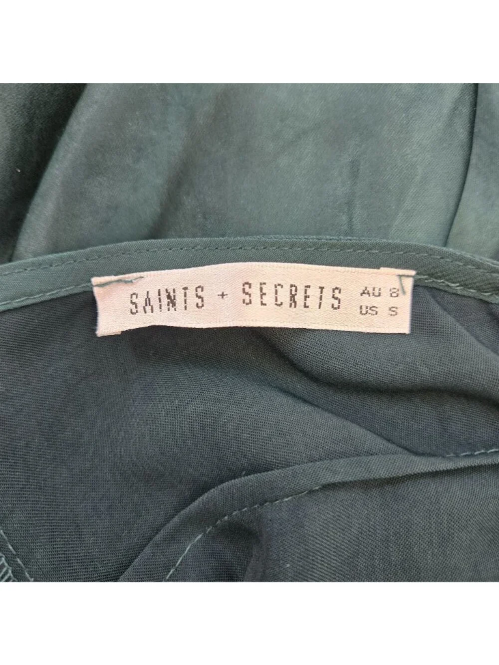 Saints + Secrets Satin Open Back Asymmetrical Hem Mini Dress Size Small